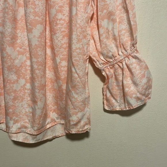 Laurie Felt‎ Tencel Lace Printed Blouse Women’s Size Medium Floral Pink - Picture 6 of 10